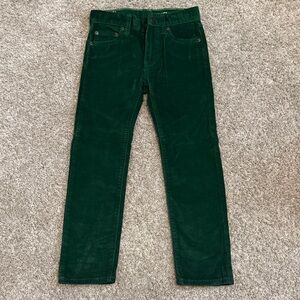 J. Crew boys dark green Corduroy Pants. Size 6. Like new